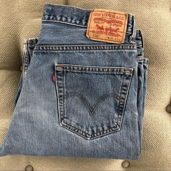 Levi’s 550 Relaxed Fit Jeans 100% Cotton 2006 36 - Picture 6 of 11